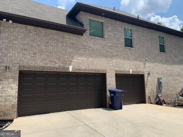 exterior space featuring a garage