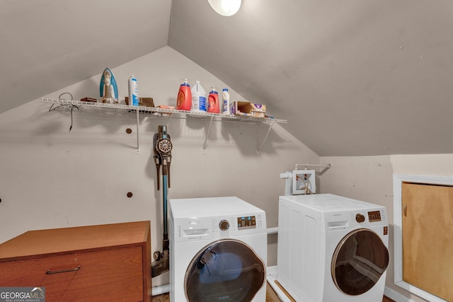 laundry area with separate washer and dryer