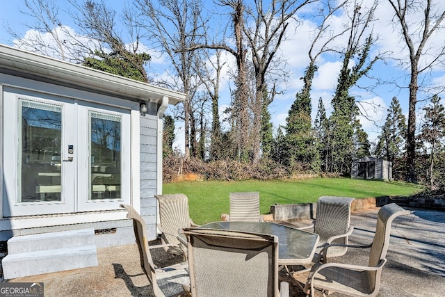 view of patio / terrace with french doors