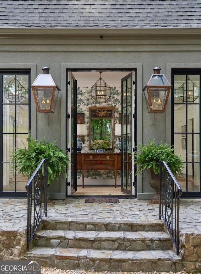 property entrance with a porch