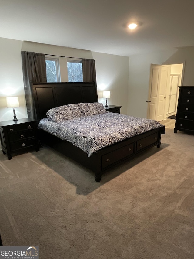 view of carpeted bedroom