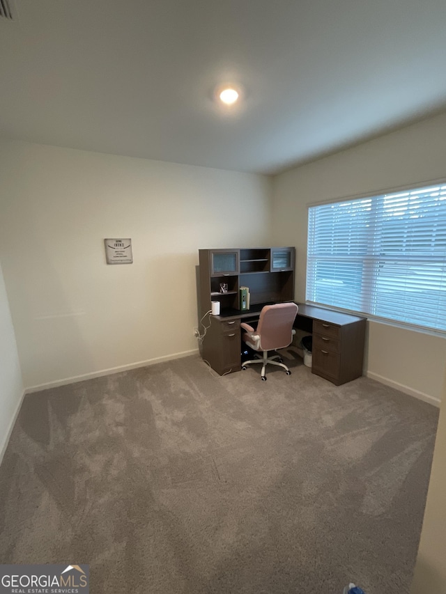 office area with carpet floors