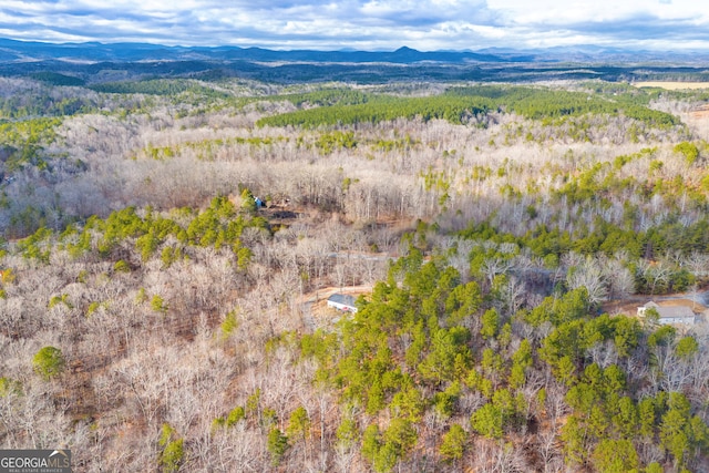 aerial view featuring a mountain view