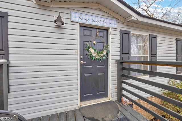 view of doorway to property