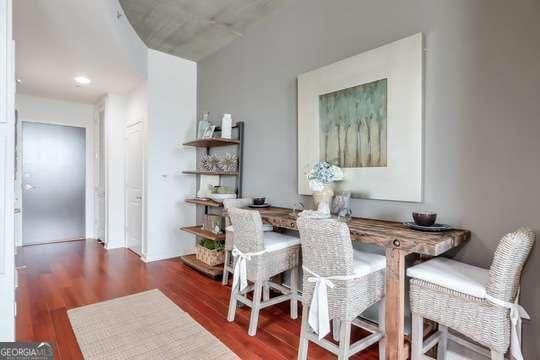 dining room featuring dark hardwood / wood-style floors