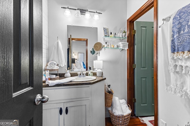 bathroom featuring vanity