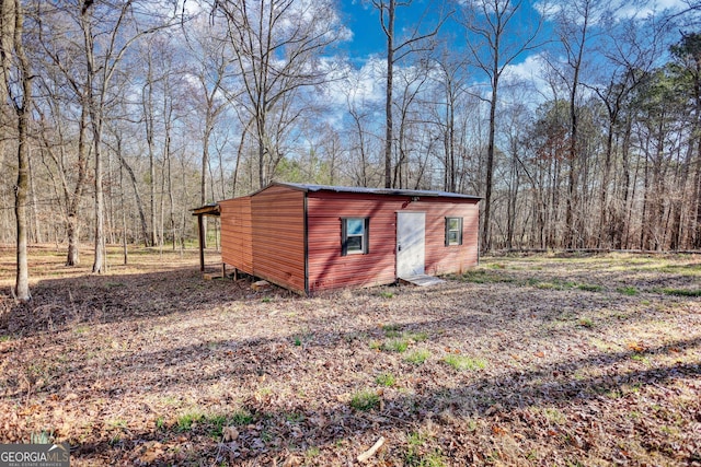 view of outbuilding featuring an outdoor structure