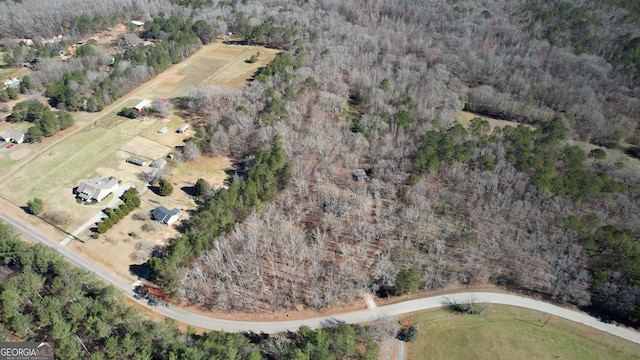 aerial view featuring a rural view