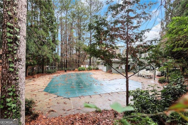 view of pool featuring a patio area