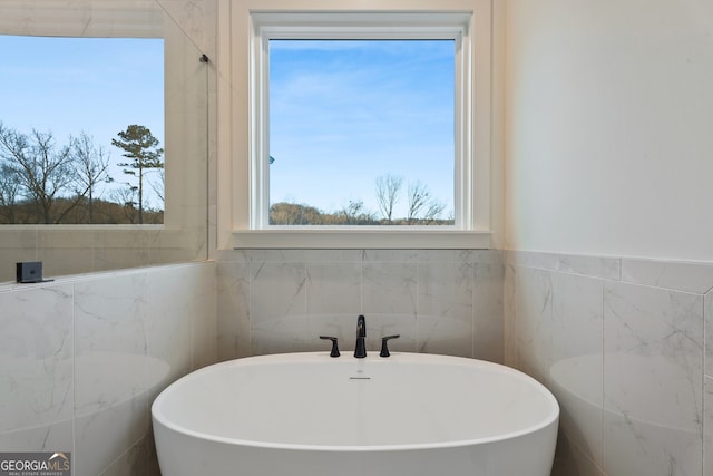 bathroom with a bathing tub