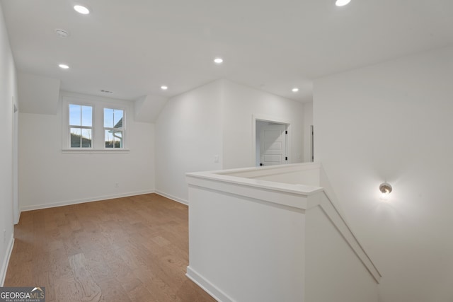 unfurnished room featuring light wood-type flooring