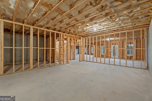 miscellaneous room with concrete flooring