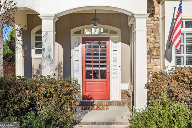 view of doorway to property