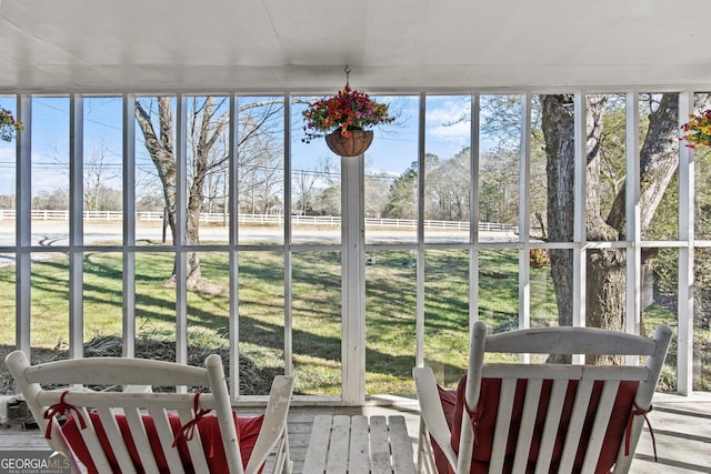 view of sunroom / solarium