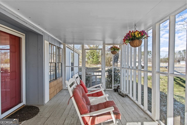 view of sunroom