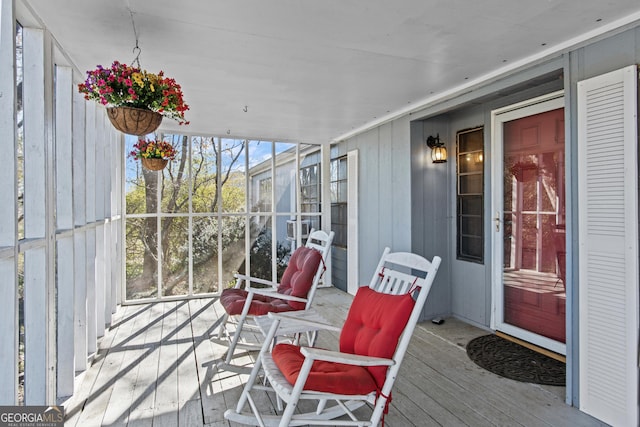 view of sunroom