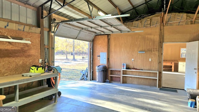 garage featuring electric panel