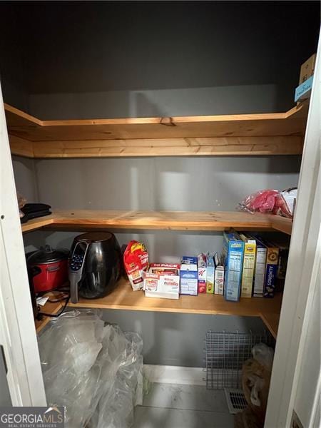 view of pantry