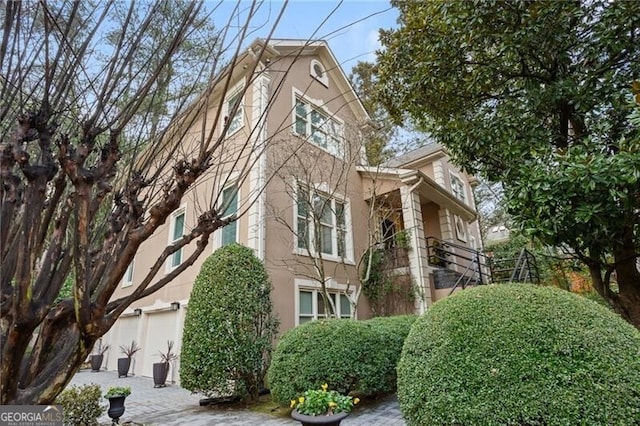 view of property with a garage