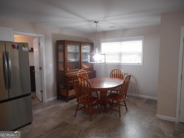 view of dining area