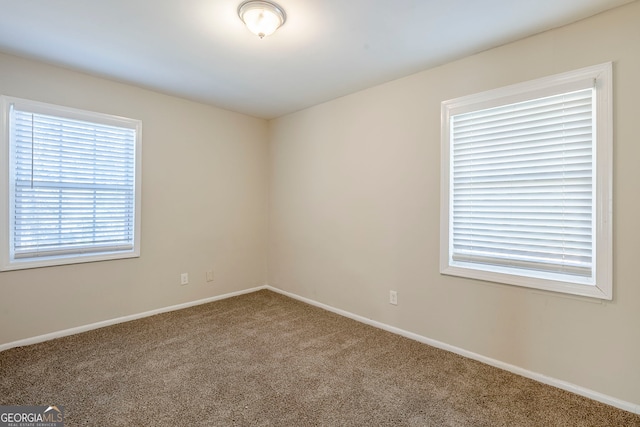 view of carpeted empty room