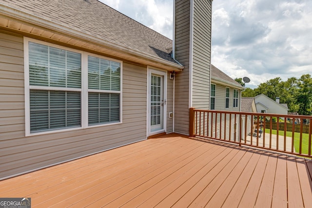 view of wooden deck