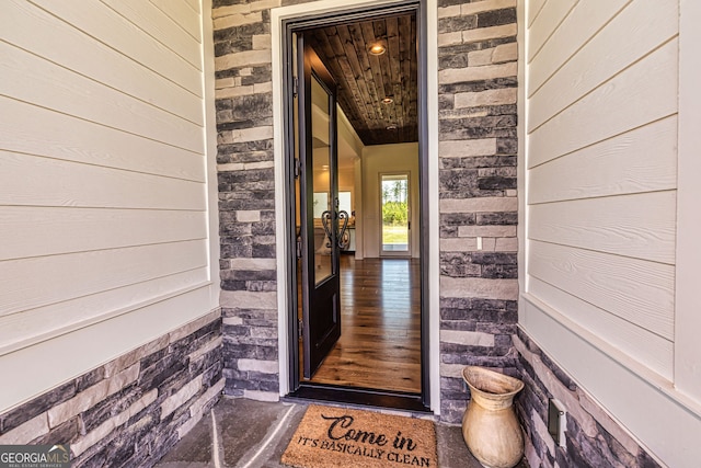 view of doorway to property