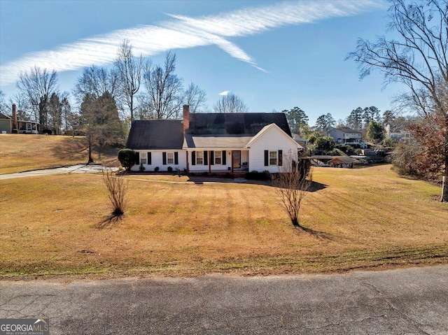 single story home with a front yard