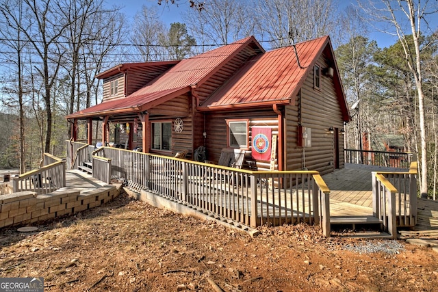 exterior space featuring a deck