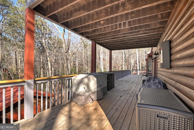 view of wooden terrace