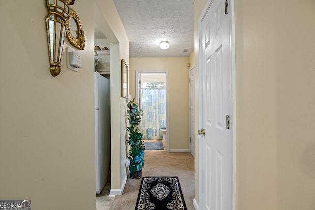 3700 Mays Xing SW, Atlanta, GA 30331 - hallway with a textured ceiling, light colored carpet, and baseboards