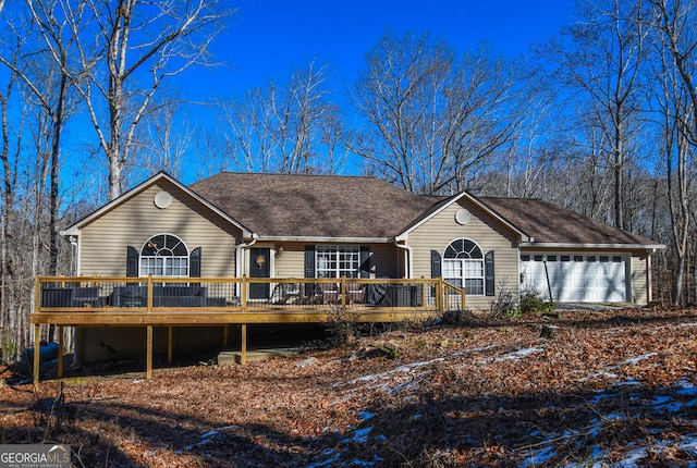 ranch-style house with a garage