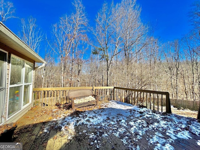390 Apple Rdg Unit 2, Dawsonville, GA 30534 - view of snow covered deck