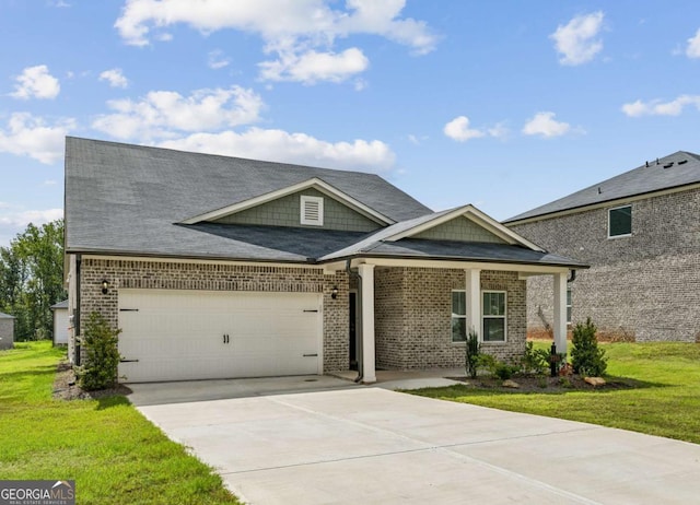 view of front of home with a front yard