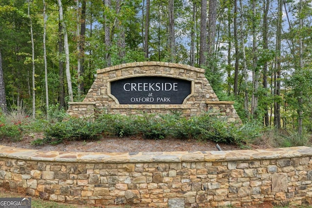 view of community sign