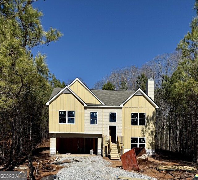 property under construction with a garage