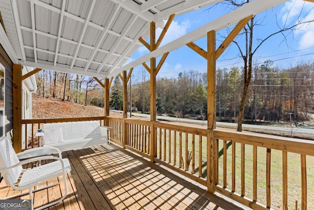 view of wooden terrace