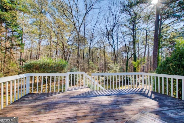 view of wooden deck