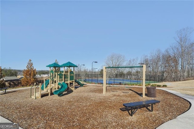 view of play area