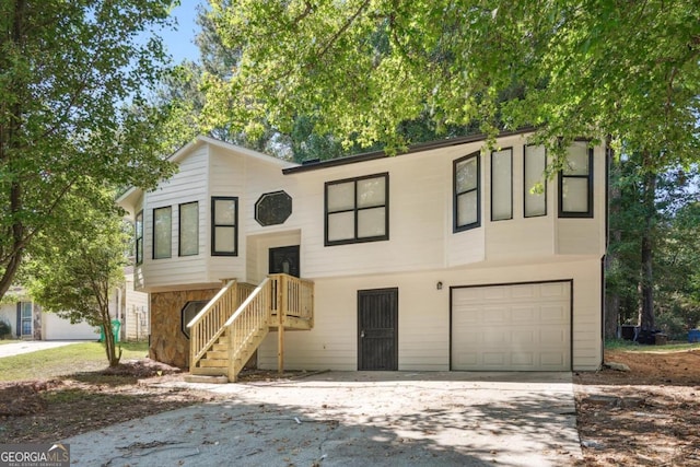 view of front of house featuring a garage