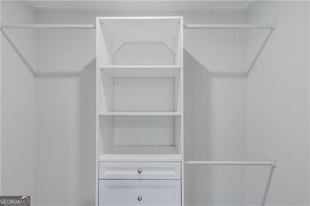 view of walk in closet