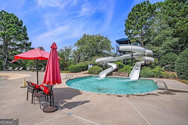 view of pool with a patio