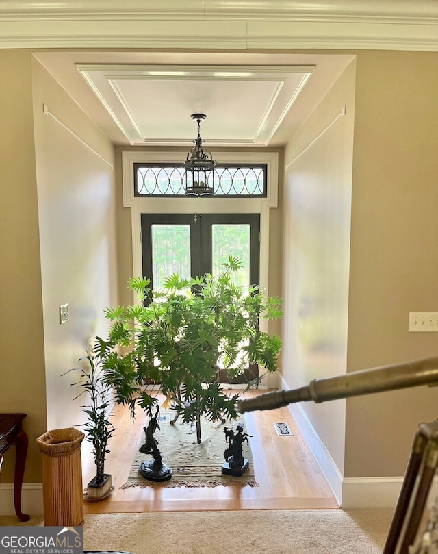 doorway to property with french doors