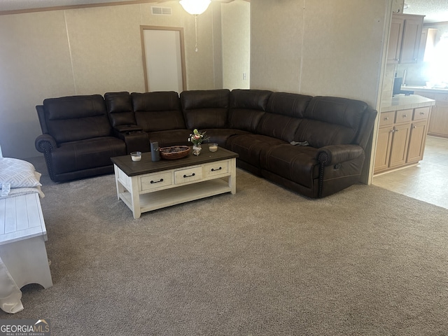 view of carpeted living room