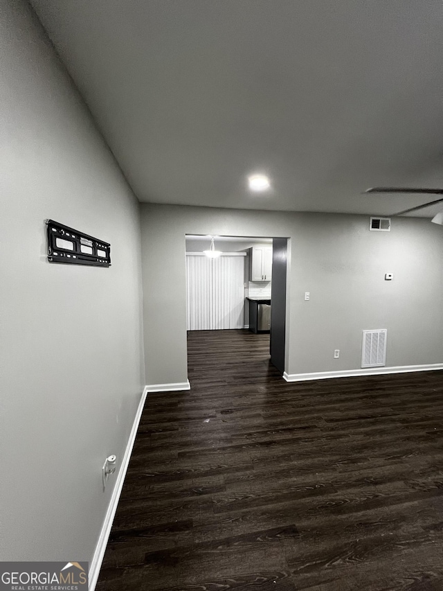 interior space featuring dark hardwood / wood-style floors