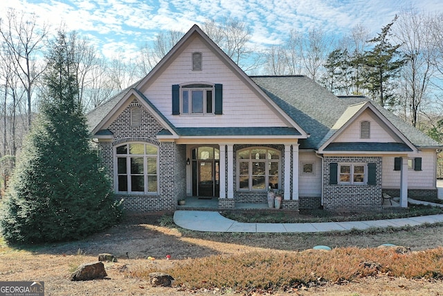 view of front of home with covered porch