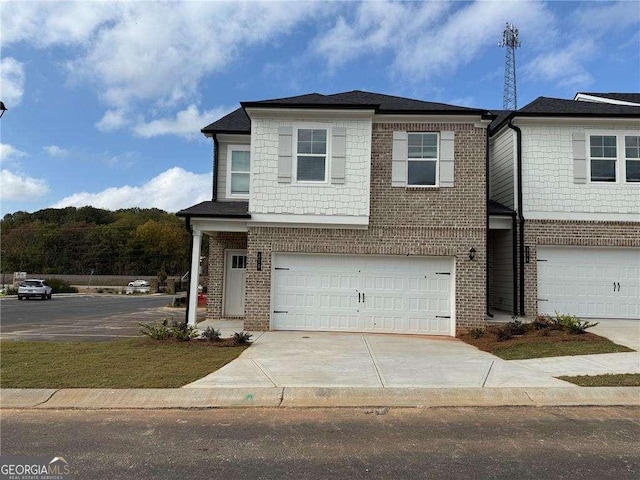 view of front of home featuring a garage