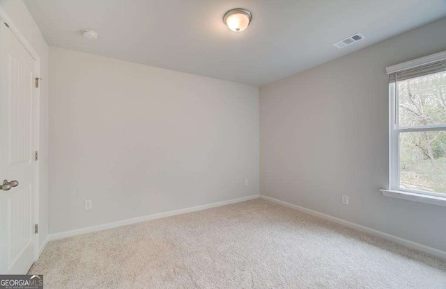 carpeted empty room featuring a wealth of natural light