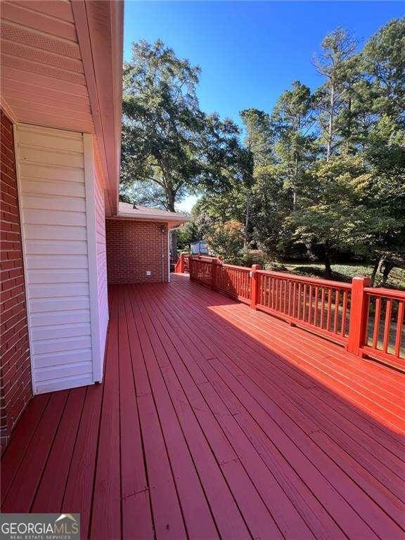 view of wooden deck