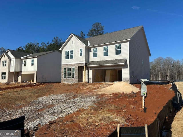 view of front of home featuring a garage